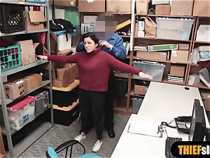 lovely latina shoplifter gets torn up by a nasty mall cop