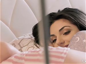 lesbians Darcie Dolce and Chloe Couture cunt slurping sleep over